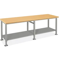 Worktable with wooden top 2200x1000 mm