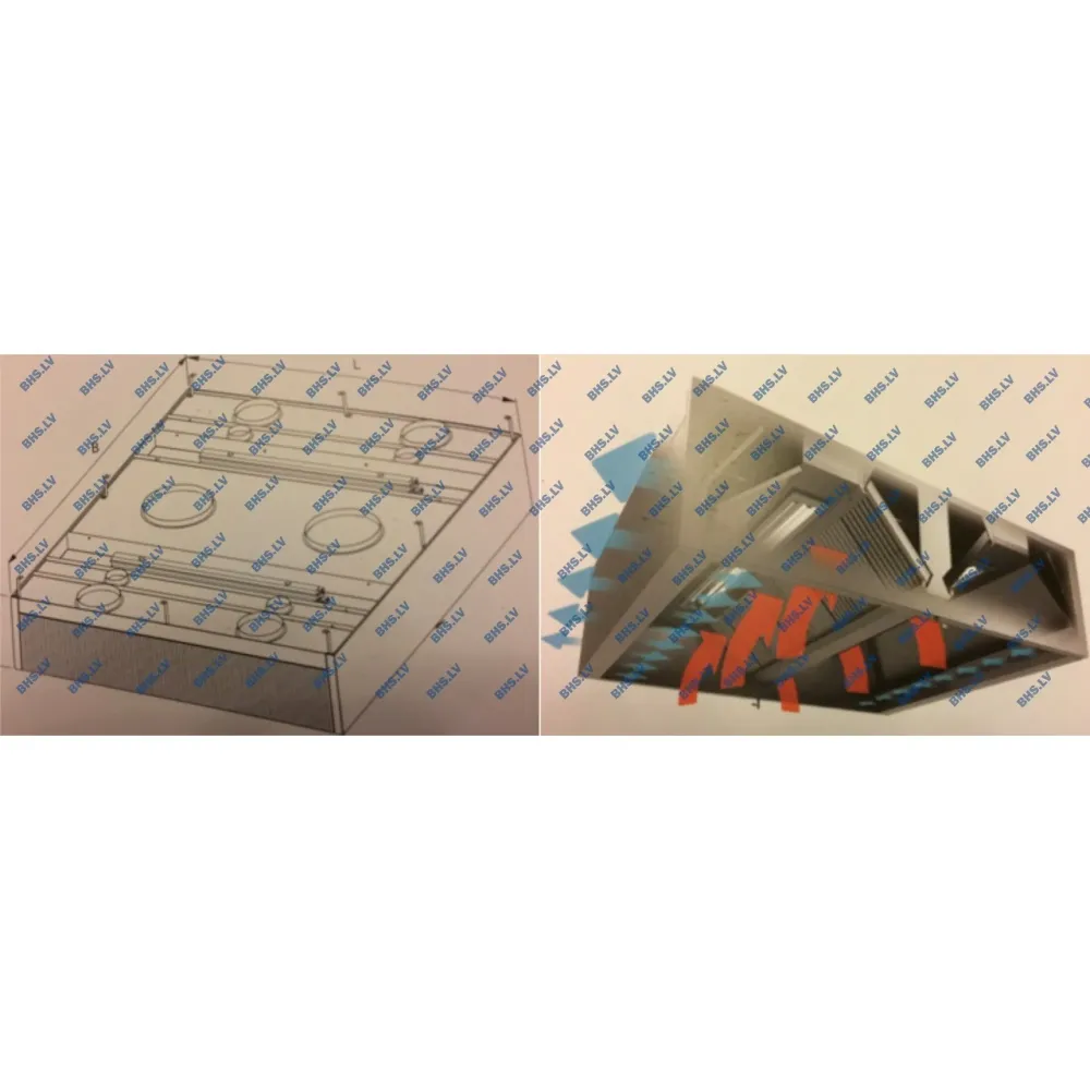 Island extraction hood with air jet and air supply HFCD 1400