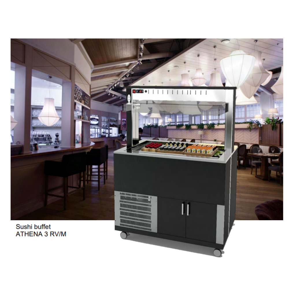 FAN-ASSISTED REFRIGERATED BUFFET ATHENA 3 RV/M W