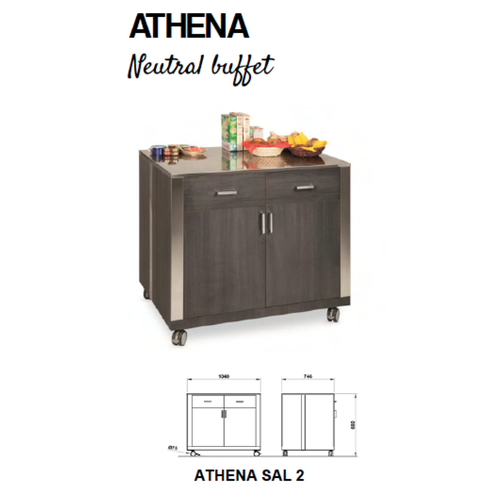 NEUTRAL MODULE WITH DOORS AND DRAWERS ATHENA SAL 2