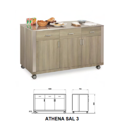 NEUTRAL MODULE WITH DOORS AND DRAWERS ATHENA SAL 3