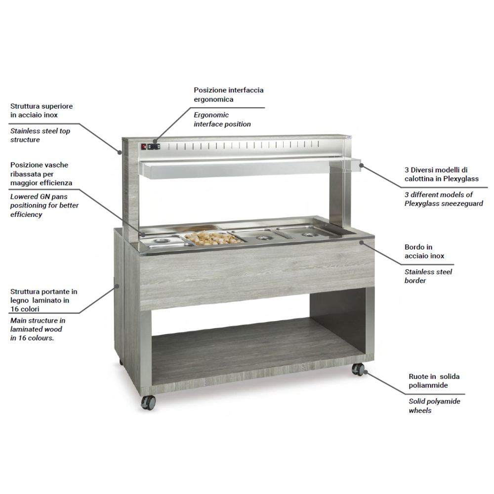 REFRIGERATED BUFFET ATHENA 5 R