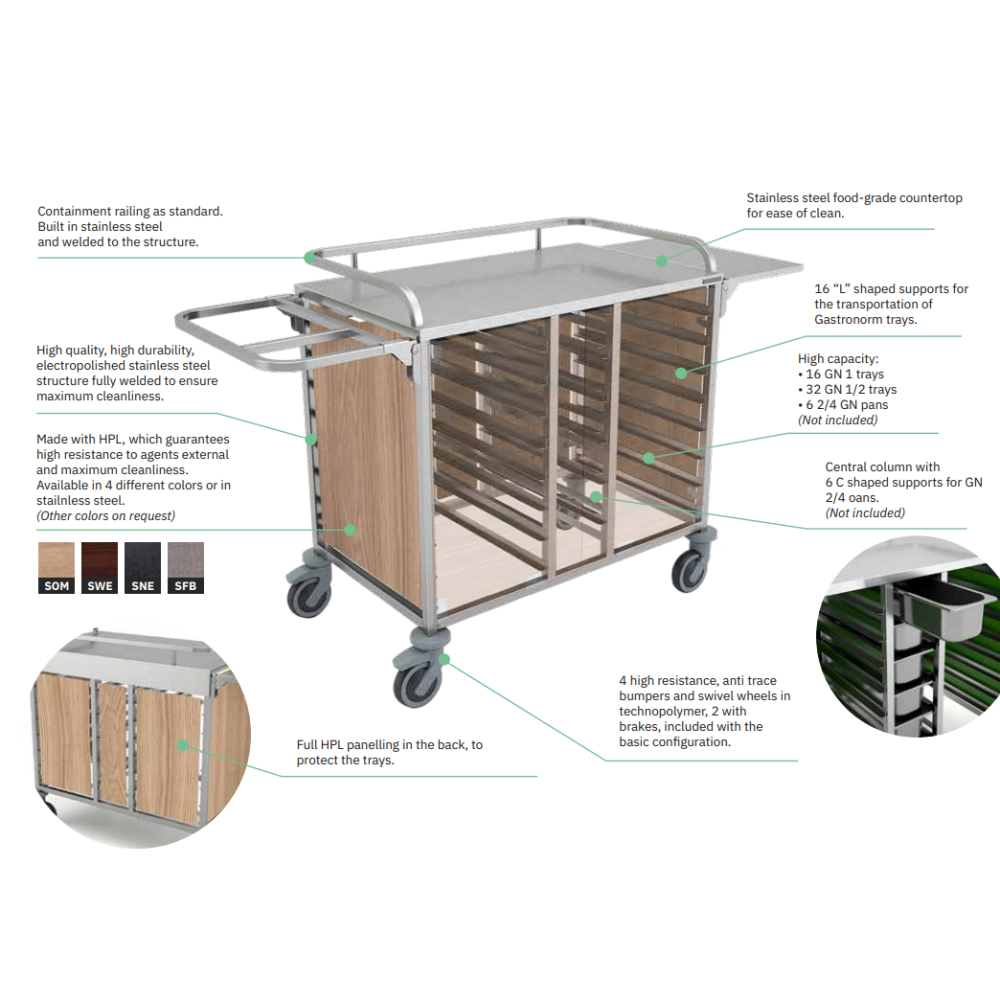 BREAKFAST DISTRIBUTION TROLLEY B-CARE