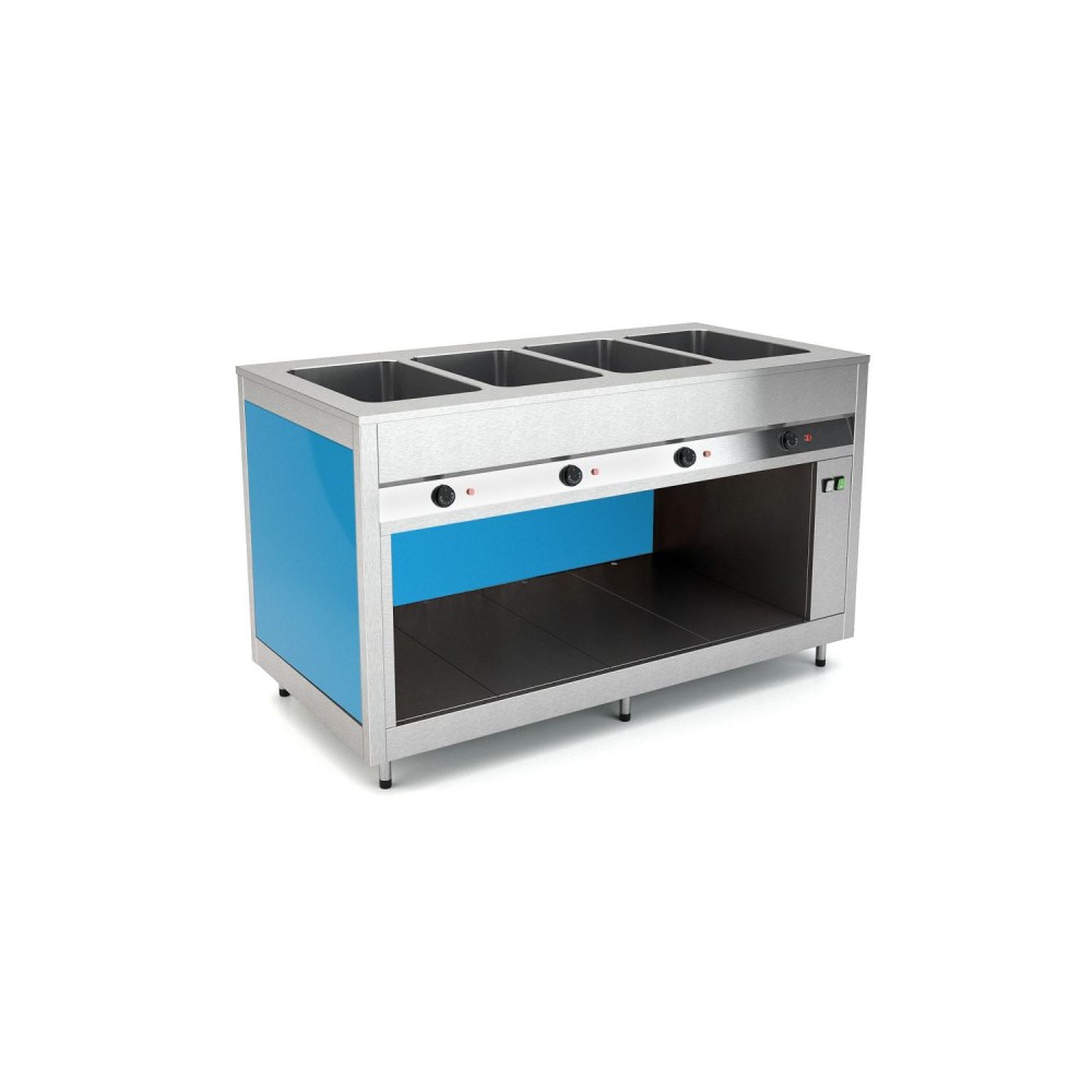BAIN-MARIE HEATED BUFFET WITH SEPARATED WELLS OMNIA 4BM/SEP