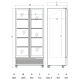 SCANDOMESTIC 776 L Refrigerator Display Cabinet DC826BD