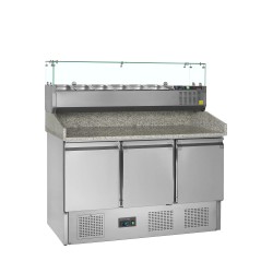 TEFCOLD PT1365 Pizza Table with Refrigerated Display