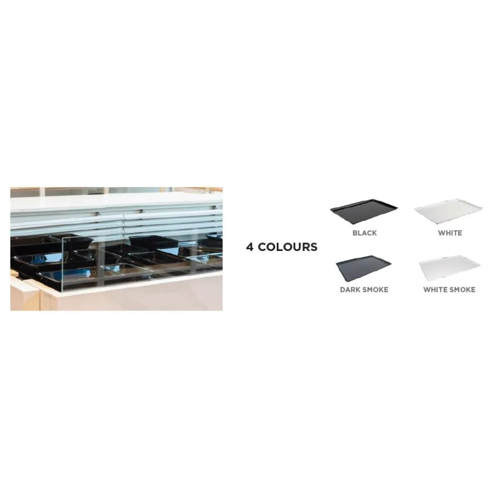 Dupont Plexi Tray GN 3/4 20 Black for Food Display