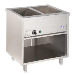 Free standing bain marie 2xGN 1/1, with common temperature control