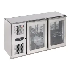 Bar cooler with glass doors 172L