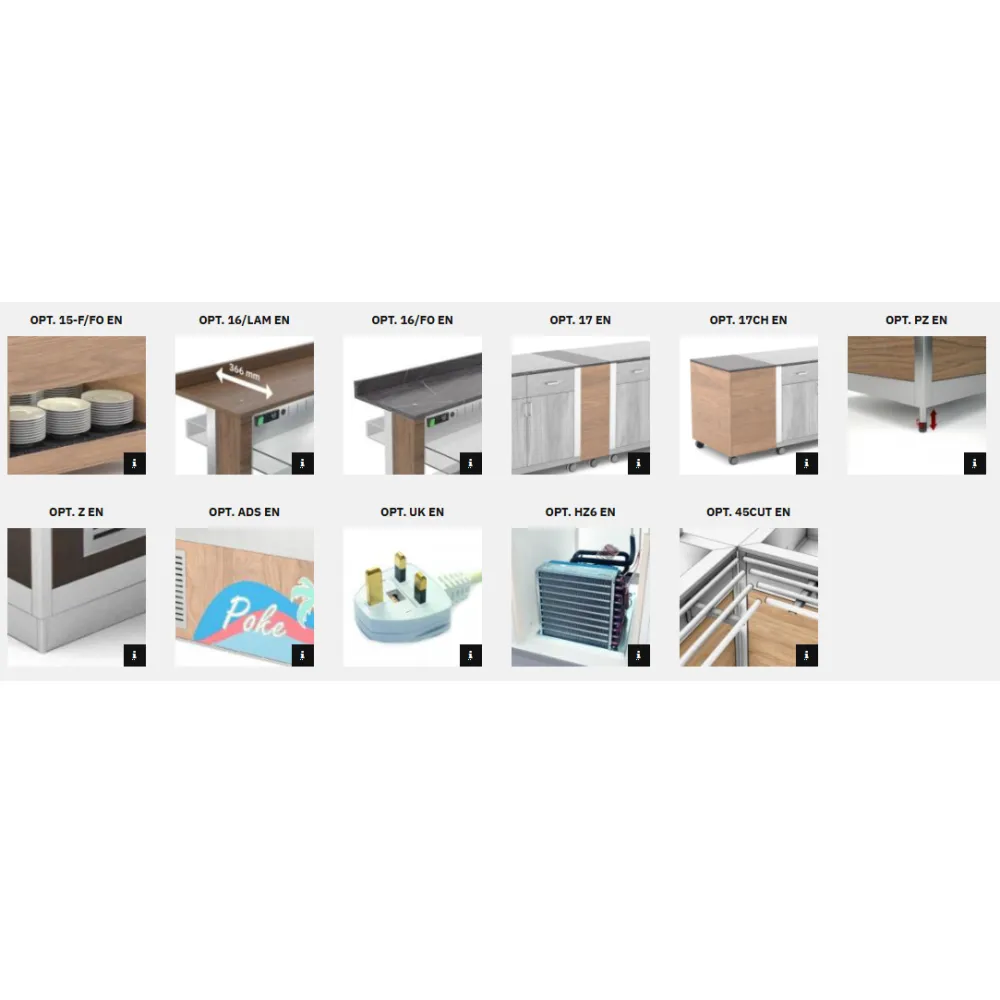 FAN-ASSISTED REFRIGERATED BUFFET ATHENA 5 RV/M W
