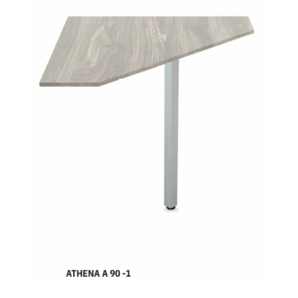 CORNER MODULE 90° WITH A LEG AND UPPER WOODEN SHELF ATHENA A 90-1
