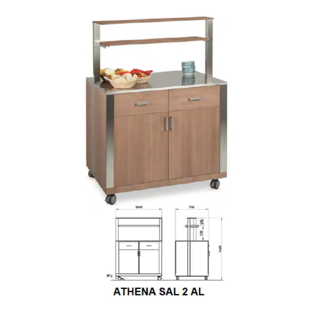 NEUTRAL MODULE WITH UPPER SHELVES, DOORS AND DRAWERS ATHENA SAL 2 AL