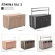 NEUTRAL MODULE WITH UPPER SHELVES, DOORS AND COMPARTMENT FOR DISHES ATHENA SAL VP 3 AL