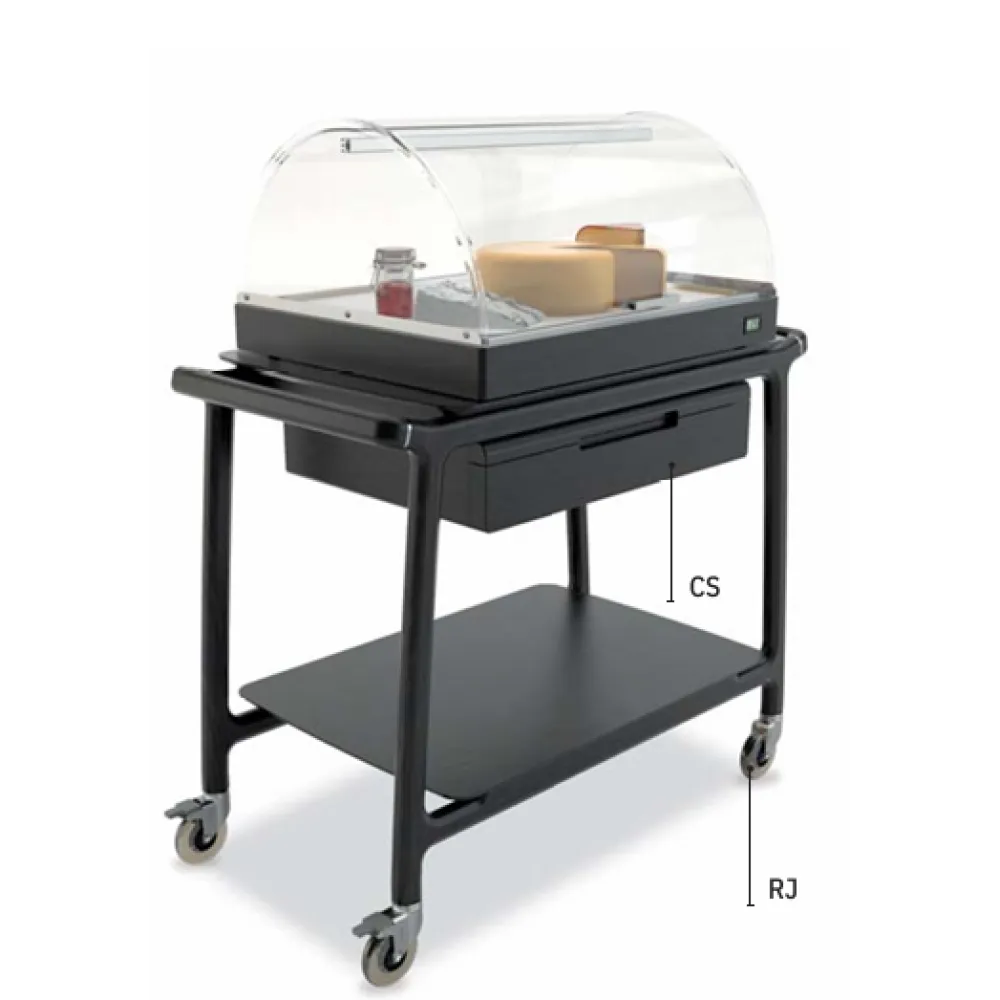SERVICE TROLLEY WITH REFRIGERATED DISPLAY CASE ARIANNA REF2