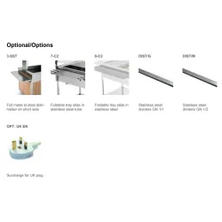 STAINLESS STEEL BAIN MARIE TROLLEY WITH FRONT CONTROL PANELS COMPASS 2 F