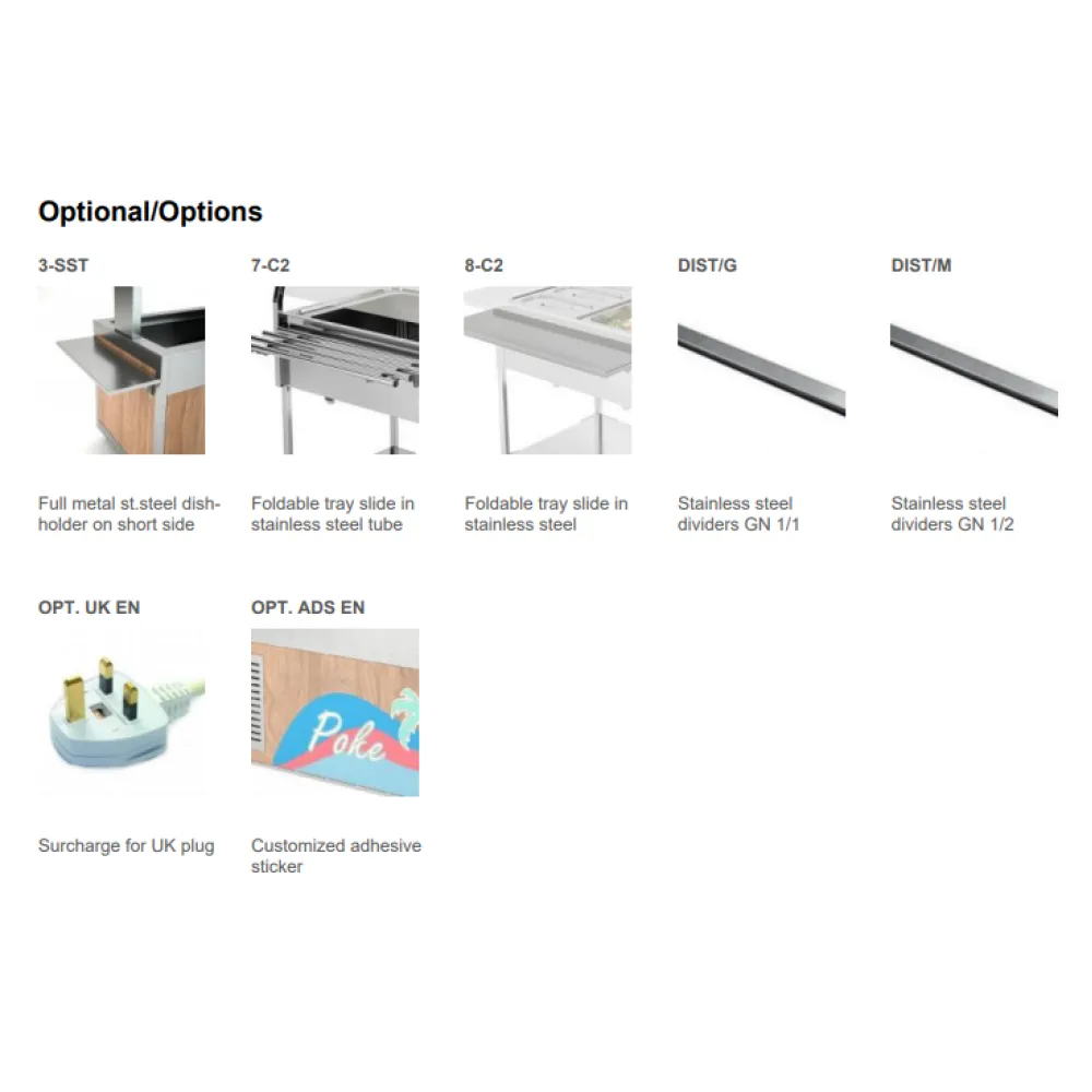 STAINLESS STEEL BAIN MARIE TROLLEY COMPASS 4BM