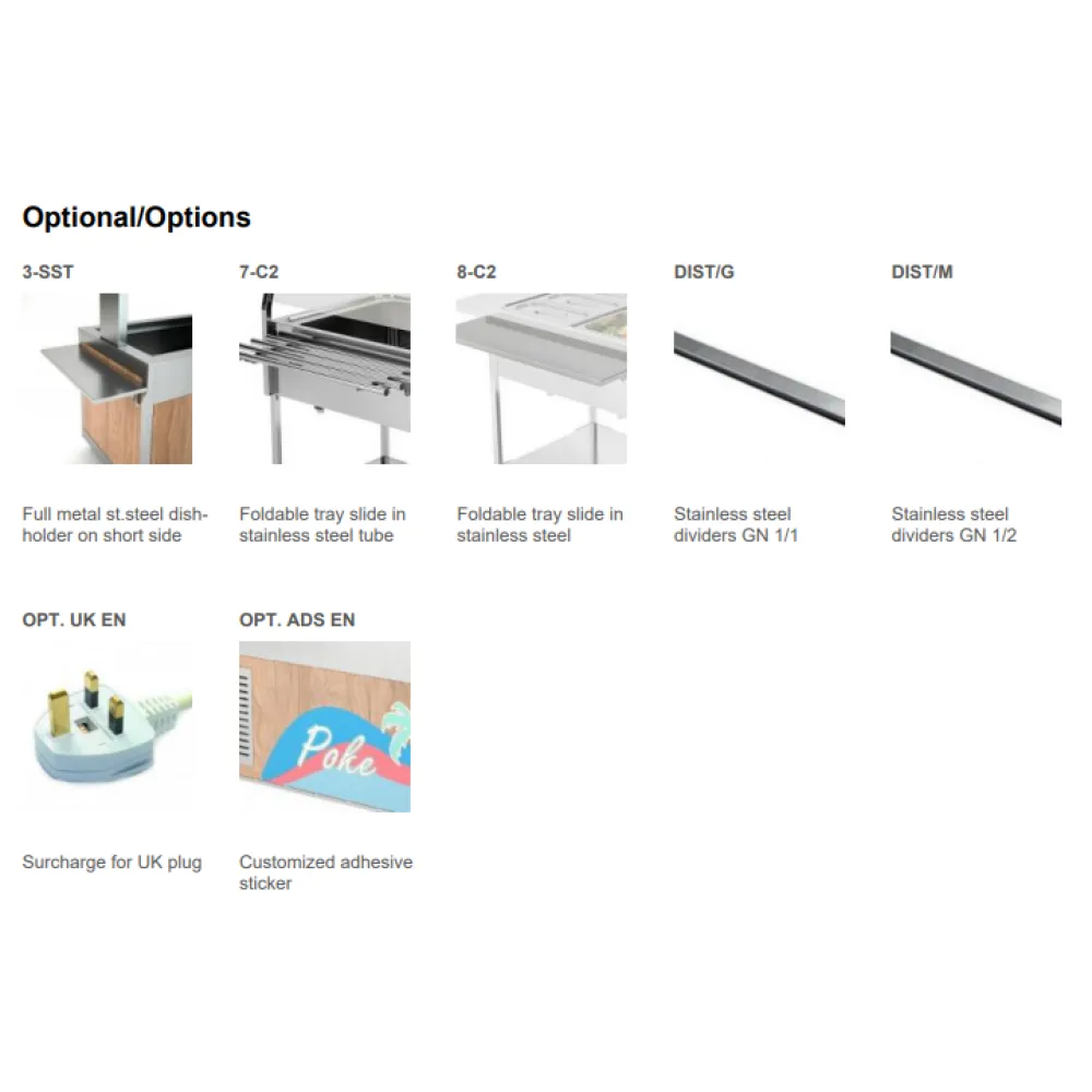 BAIN MARIE TROLLEY WITH HALOGEN LAMPS COMPASS 3 HALO