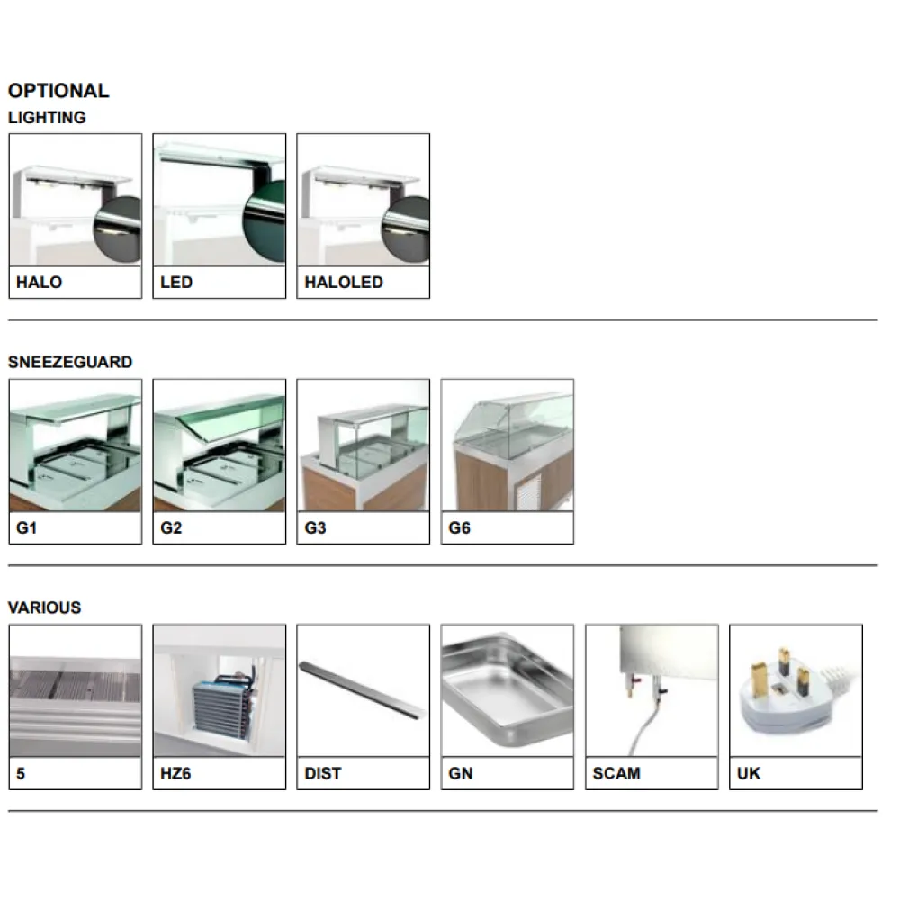TEMPERED GLASS HEATED COUNTERTOP DROP-IN-2PC
