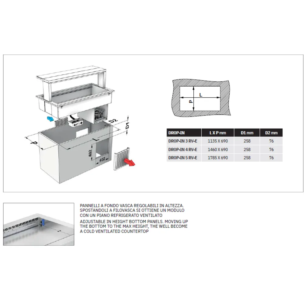 FAN-ASSISTED COLD MODULE WITH EVAPORATOR DROP-IN-3RV-E