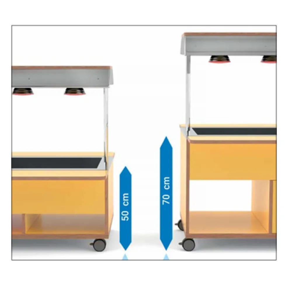 HEATED BAIN MARIE BUFFET WITH INFRARED LAMPS HAPPY 4 BM/INFRA