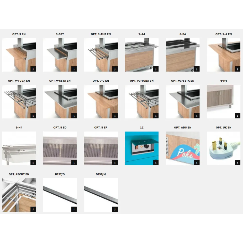 HEATED BAIN MARIE BUFFET WITH INFRARED LAMPS HAPPY 4 BM/INFRA