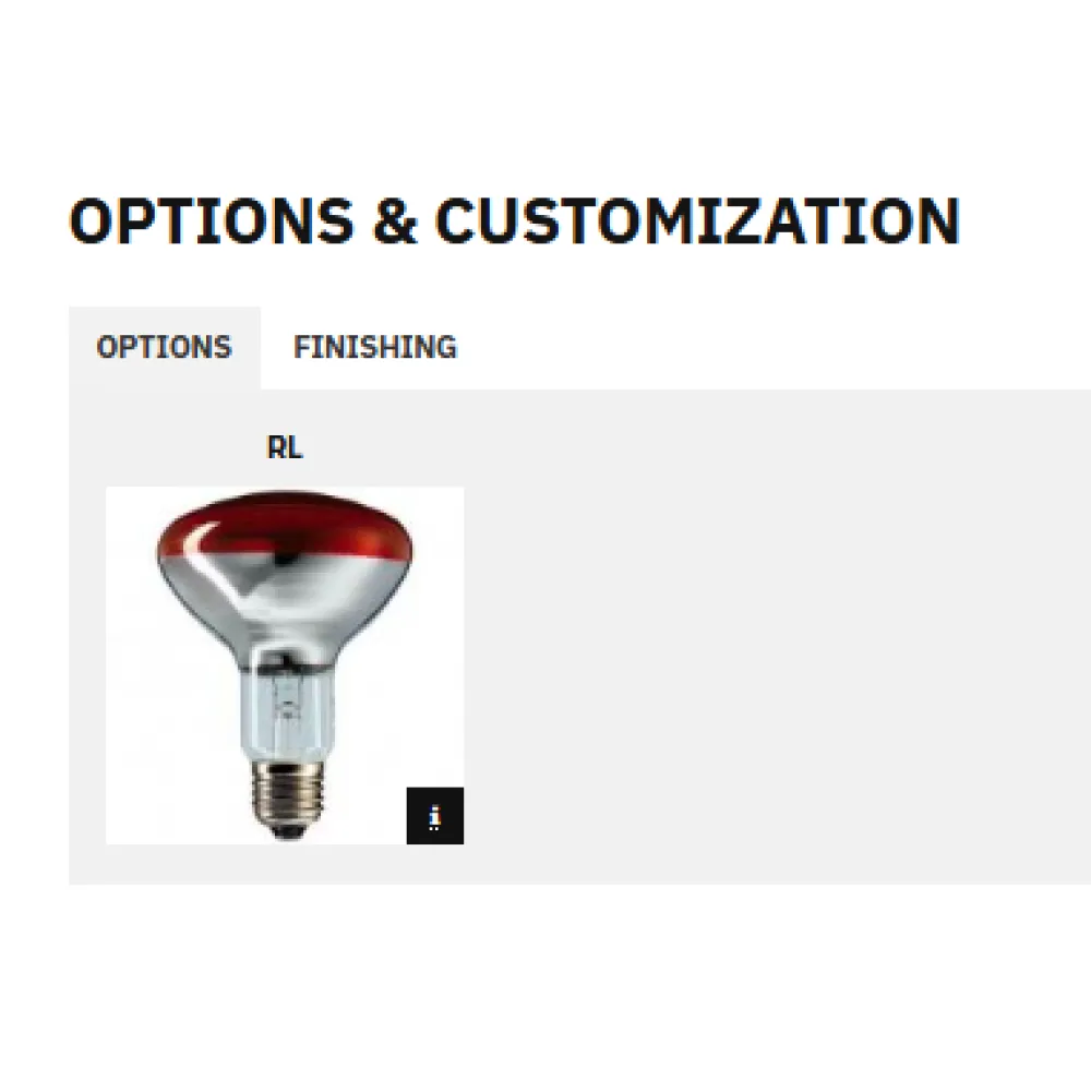 HANGING INFRARED HEAT LAMP HELIOS AIR P1