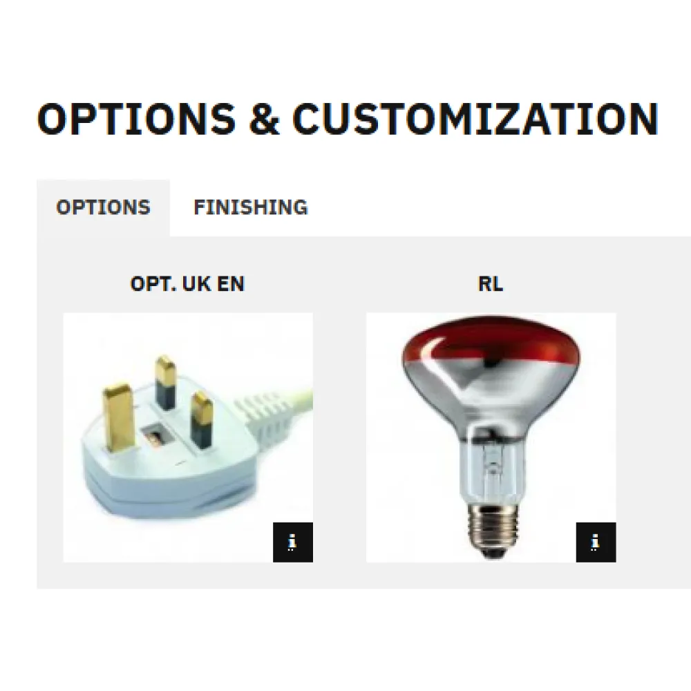 HANGING INFRARED HEAT LAMP HELIOS AIR P3