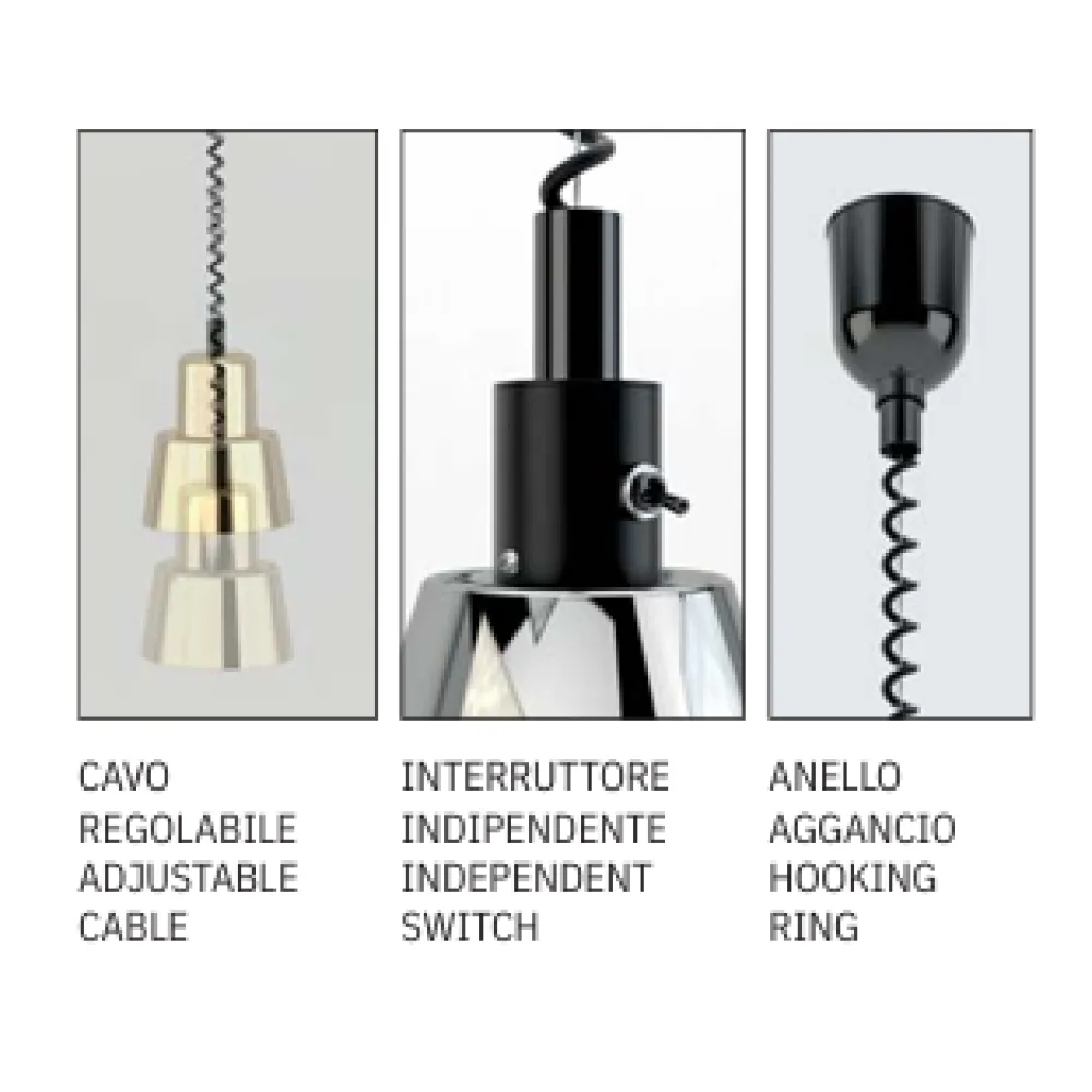 HANGING INFRARED HEAT LAMP HELIOS AIR P3