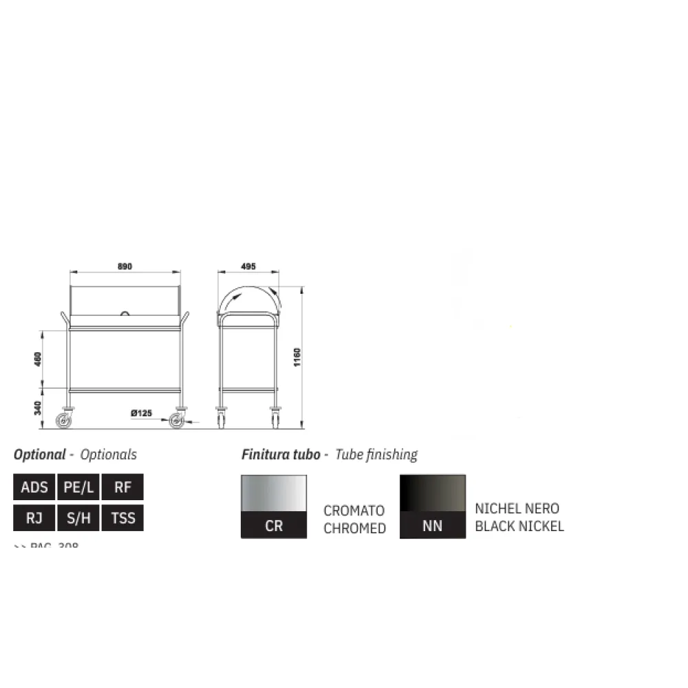 SERVING TROLLEY HIRA CLEAR