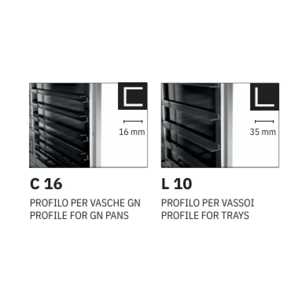 STAINLESS STEEL CABINET ON WHEELS FOR GN CONTAINERS NEUTROVEGA 2 C16