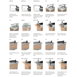 BUFFET WITH TEMPERED GLASS HEATED COUNTERTOP AND FAN-ASSISTED LOWER COMPARTMENT OMNIA 2PC/SC