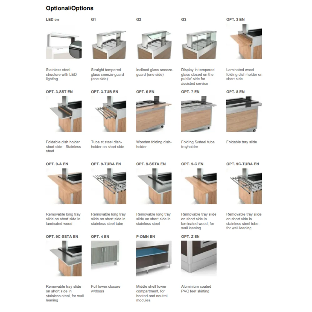 REFRIGERATED BUFFET WITH HANEX® BETACRYL WORKTOP OMNIA 2PR