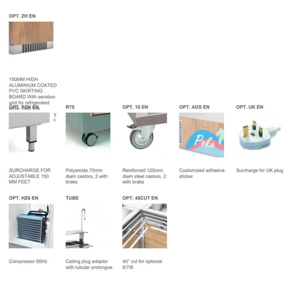 REFRIGERATED BUFFET WITH HANEX® BETACRYL WORKTOP OMNIA 2PR