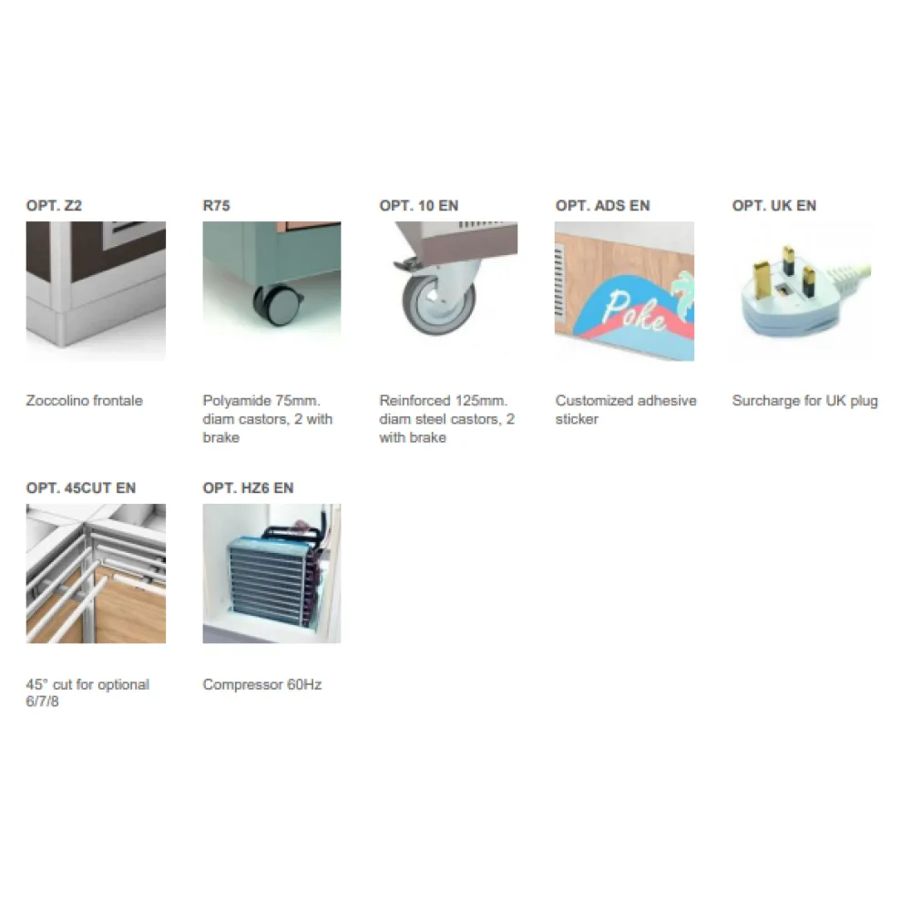 REFRIGERATED BUFFET WITH S/STEEL WORKTOP OMNIA 4PR-IN