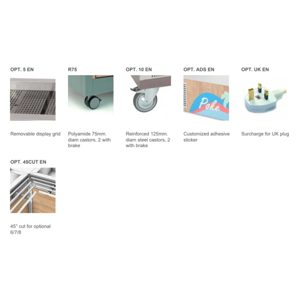 BAIN-MARIE HEATED BUFFET WITH SEPARATED WELLS OMNIA 3BM/SEP