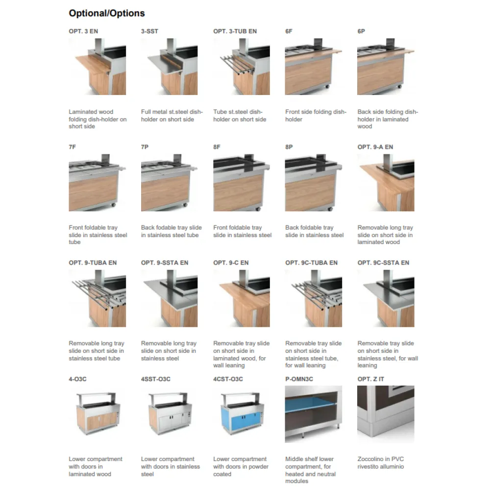 BAIN-MARIE HEATED BUFFET WITH SEPARATED WELLS OMNIA 3BM/SEP