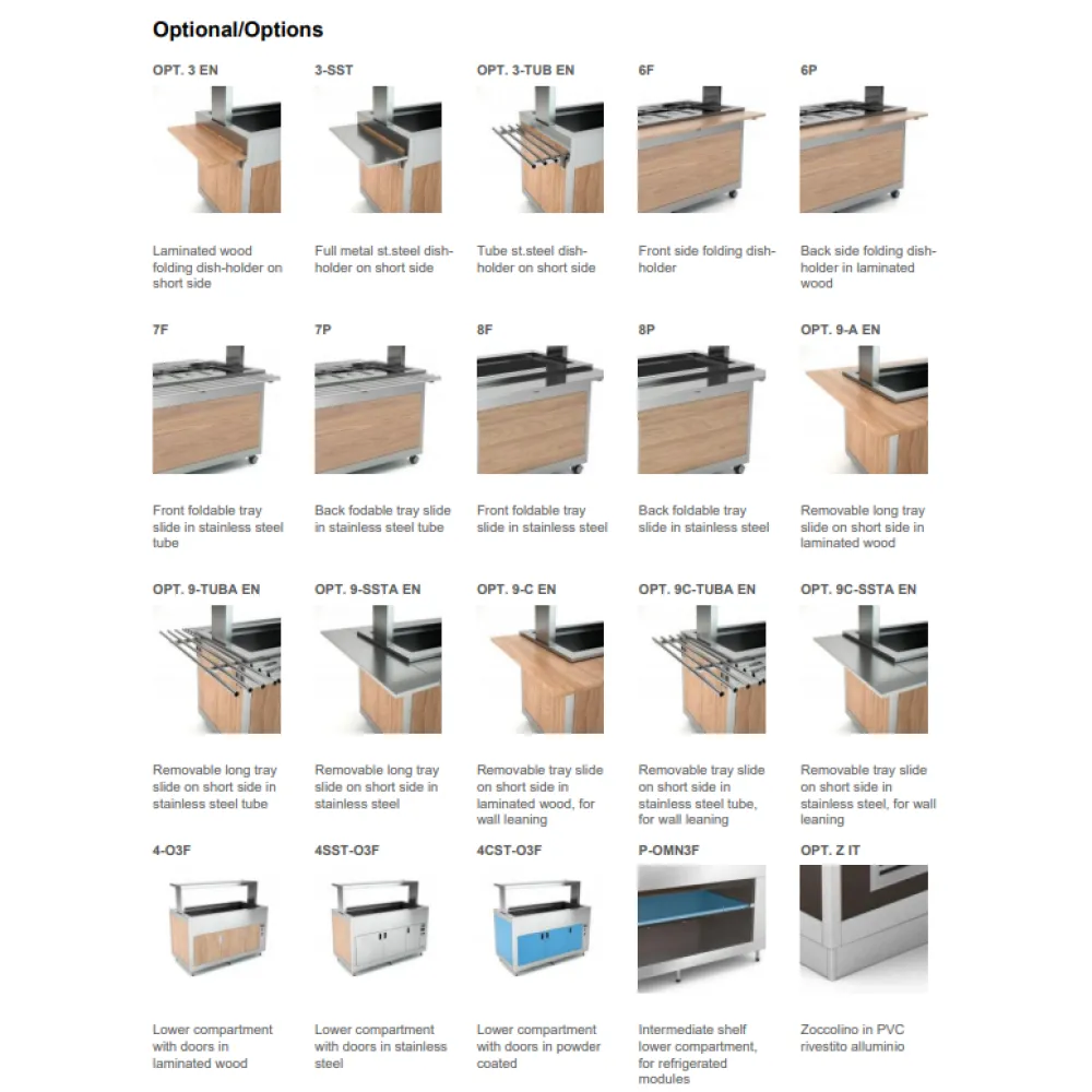 REFRIGERATED BUFFET WITH HANEX® BETACRYL WORKTOP OMNIA 3PR