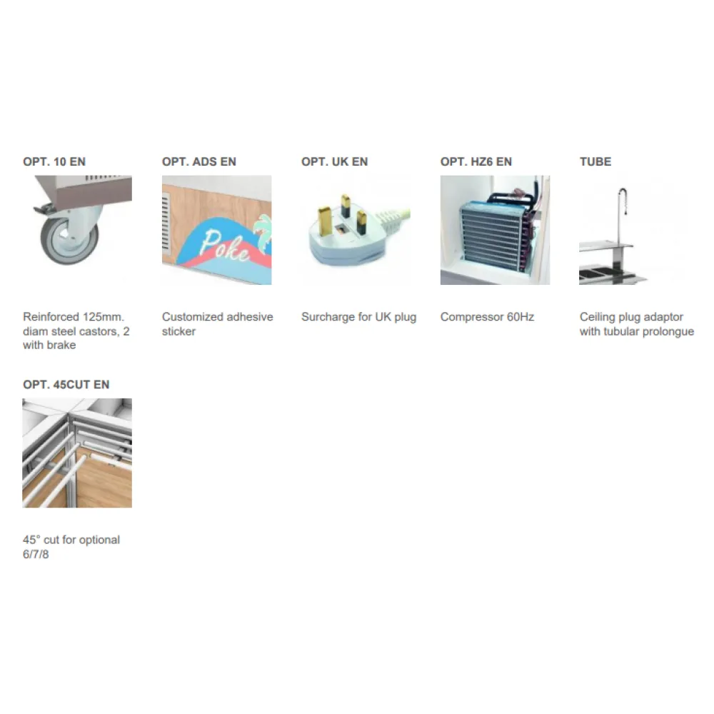 REFRIGERATED BUFFET WITH HANEX® BETACRYL WORKTOP OMNIA 4PR