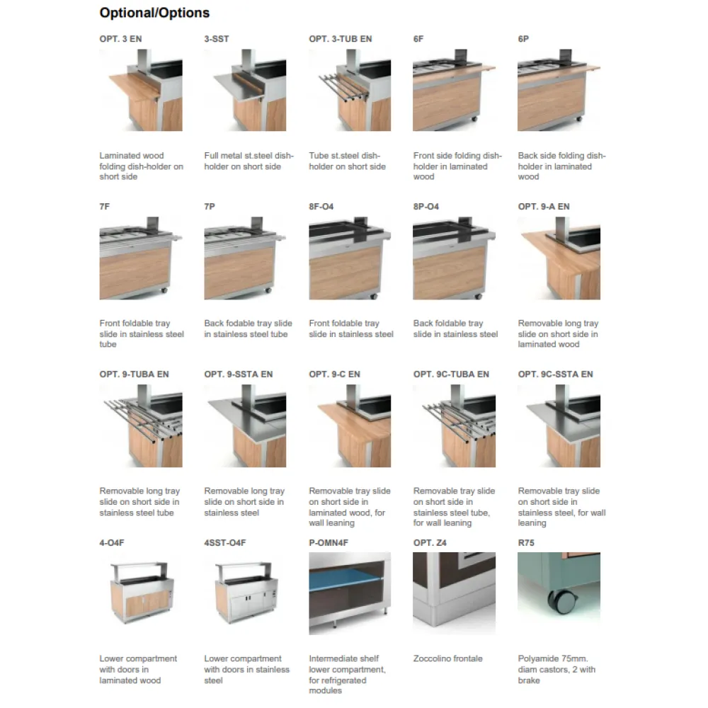 REFRIGERATED BUFFET WITH HANEX® BETACRYL WORKTOP OMNIA 5PR