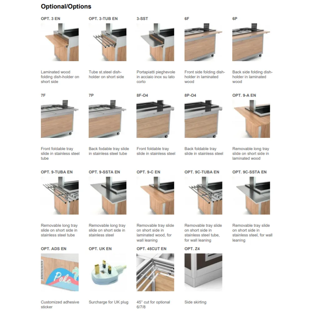 FAN-ASSISTED REFRIGERATED DISPLAY-CASE WITH LOWER COLD CABINET OMNIA 4DSP/SF