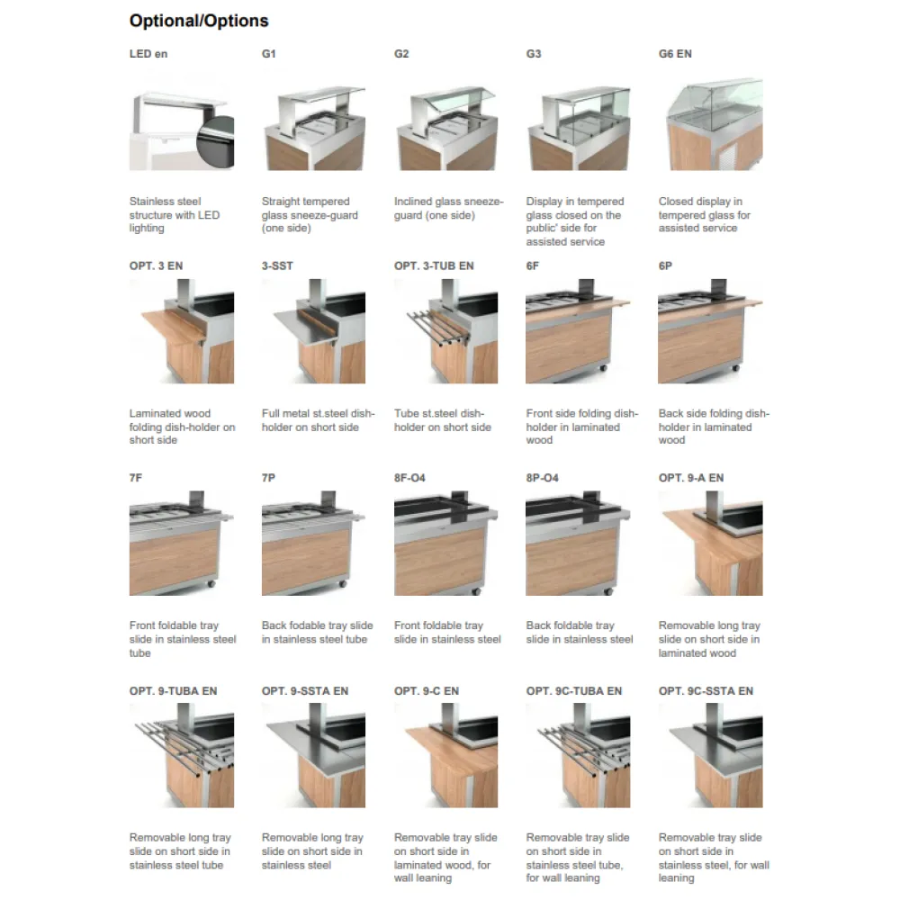 REFRIGERATED BUFFET WITH HANEX® BETACRYL WORKTOP OMNIA 4PR