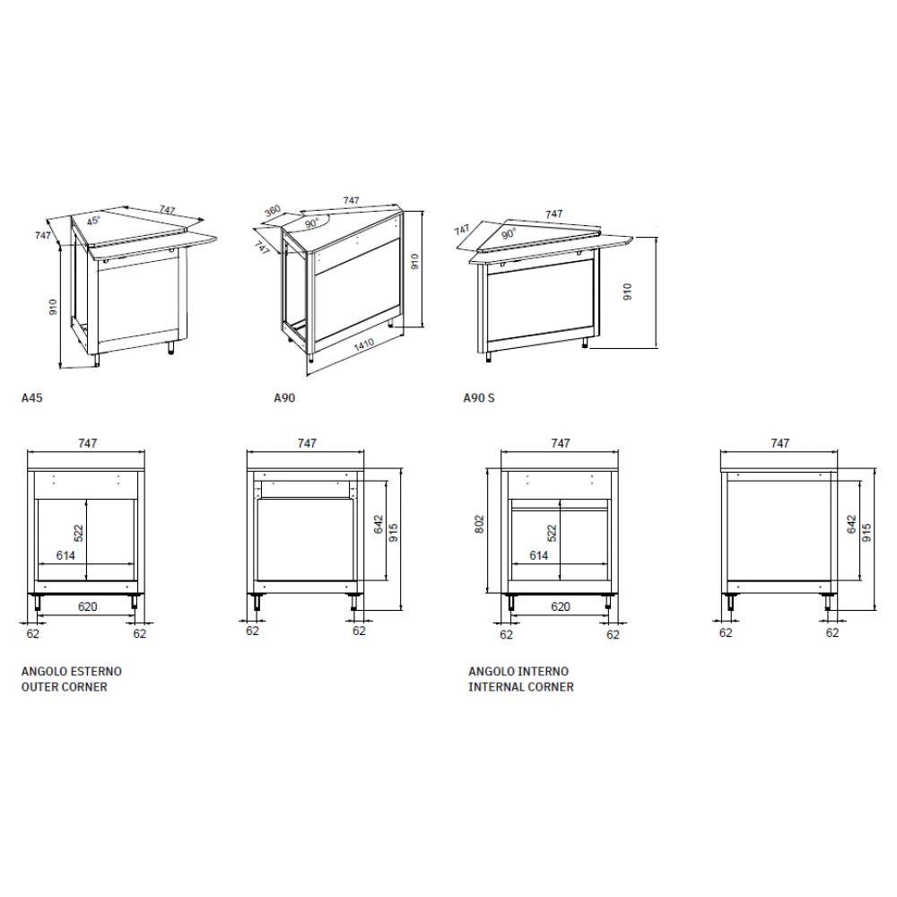 CORNER MODULE OMNIA A90
