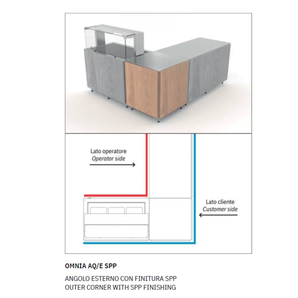 EXTERNAL CORNER SQUARE MODULE OMNIA AQ/E
