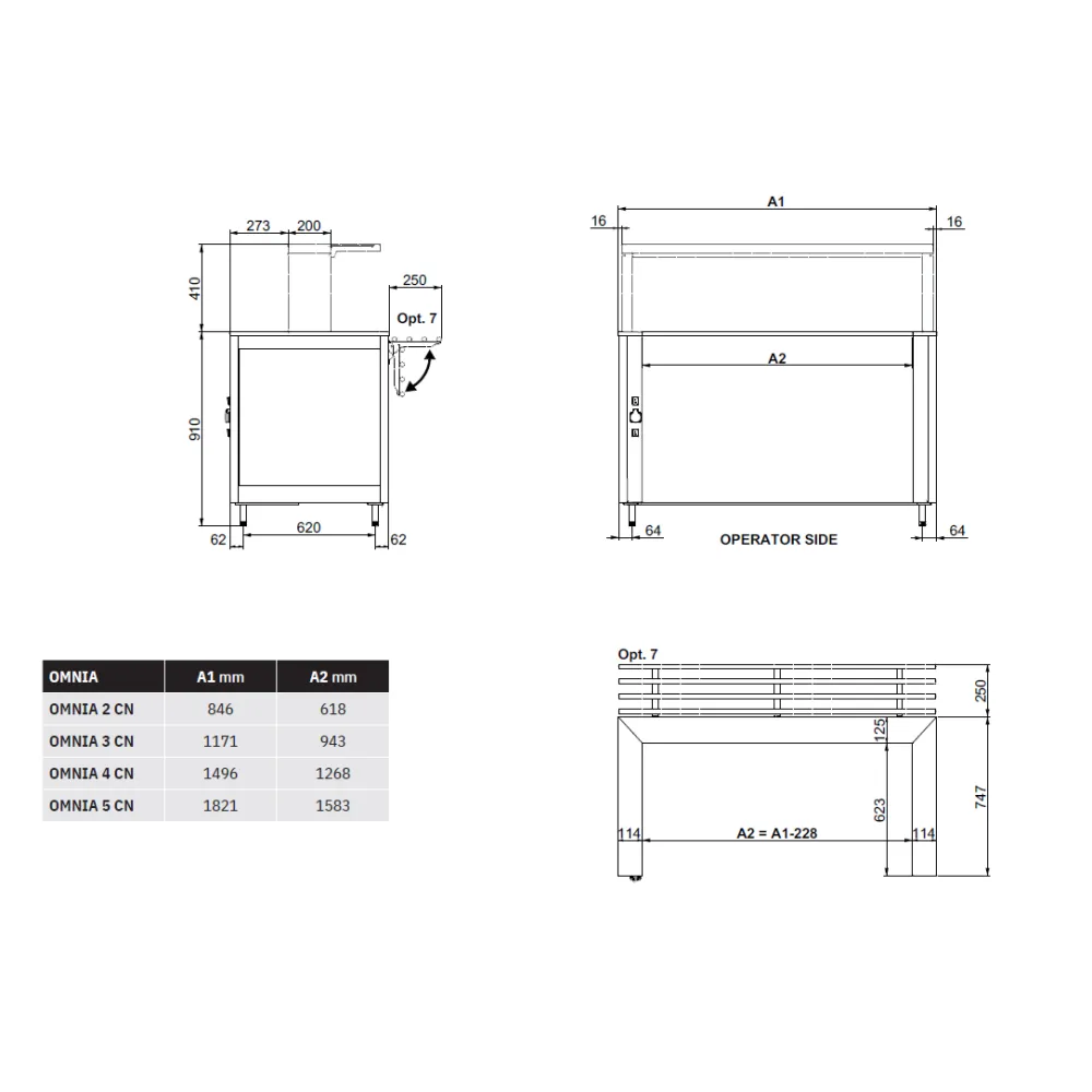 ROLL-IN NEUTRAL MODULE OMNIA 4CN