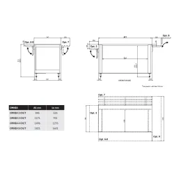 ROLL-IN NEUTRAL MODULE WITH WORKTOP OMNIA 2CN/T