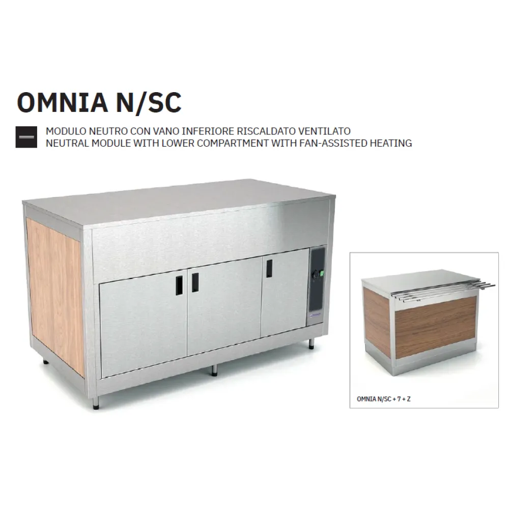NEUTRAL MODULE WITH HEATED LOWER COMPARTMENT OMNIA 2N/SC