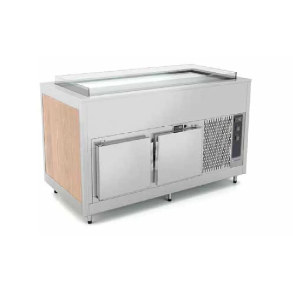 REFRIGERATED BUFFET WITH HANEX® BETACRYL WORKTOP AND WITH A COLD LOWER COMPARTMENT OMNIA 3PR/SF