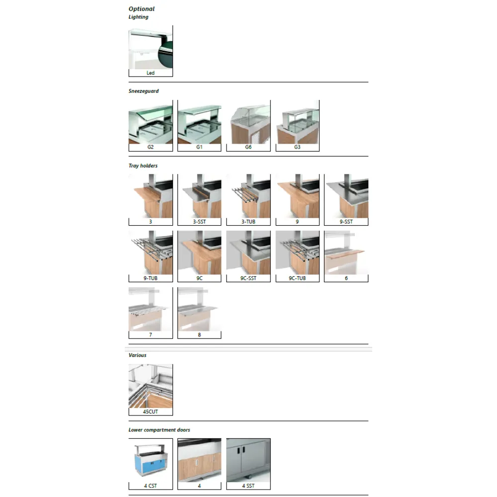 FAN-ASSISTED COLD BUFFET WITH A COLD LOWER COMPARTMENT OMNIA 4RV/SF
