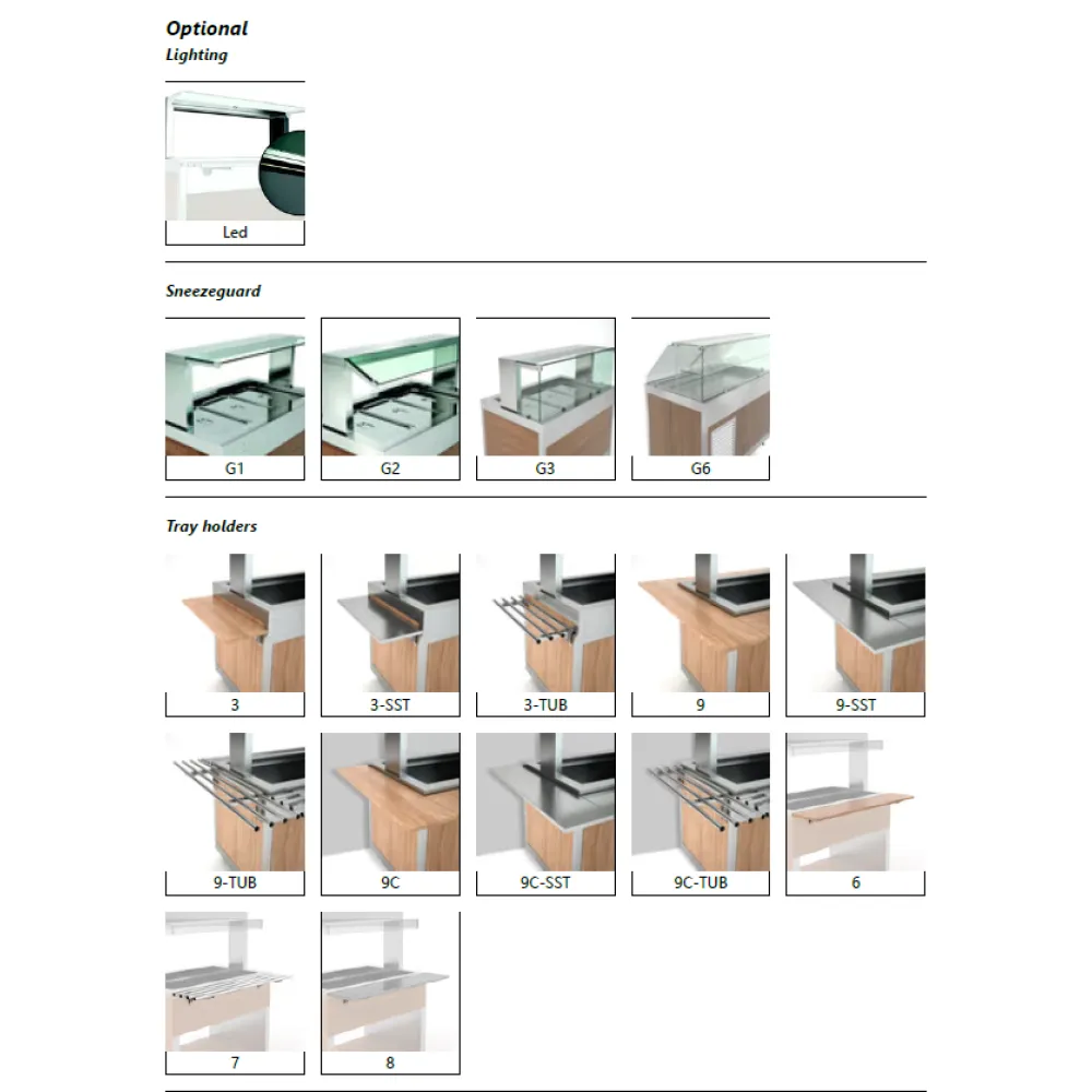 FAN-ASSISTED COLD BUFFET WITH A COLD LOWER COMPARTMENT OMNIA 3RV/SF
