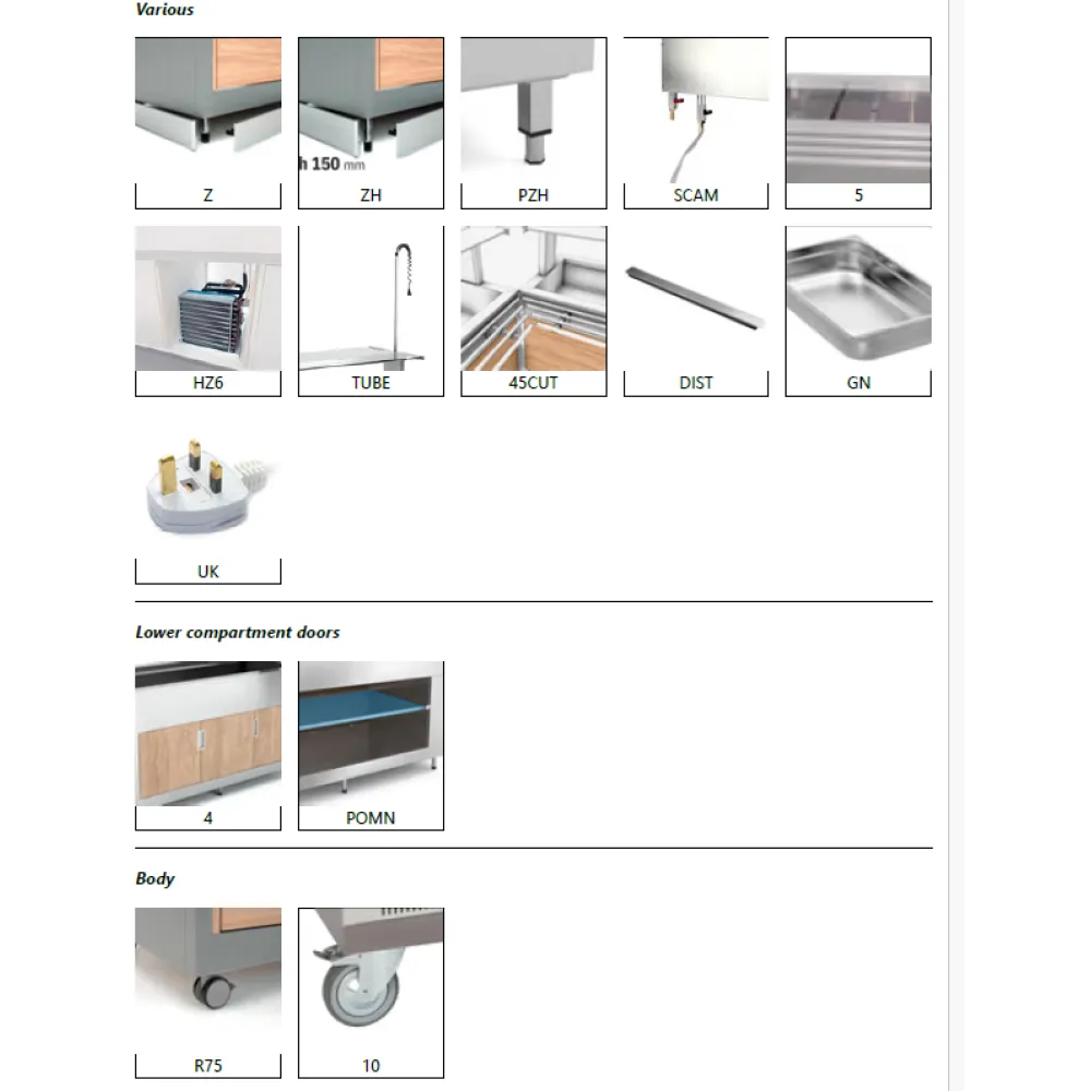 FAN-ASSISTED COLD BUFFET WITH A COLD LOWER COMPARTMENT OMNIA 3RV/SF